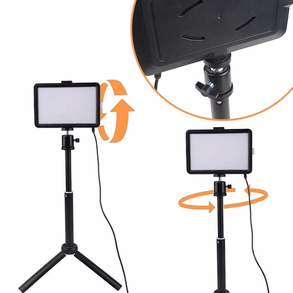 KORVIXA 6 LED Portable Tabletop Photography Lighting Kit in Black – 6