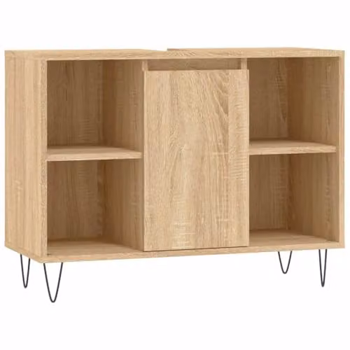 vidaXL Industrial Bathroom Cabinet in Brown, W/D/H: 80 x 33 x 60 cm – 1