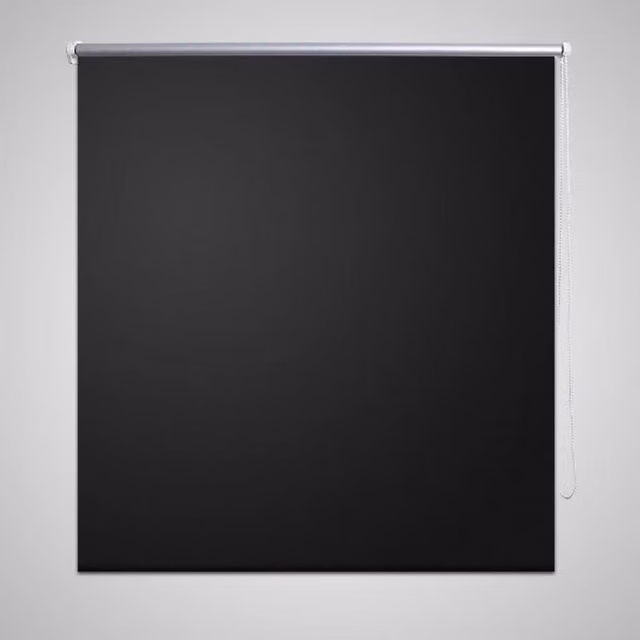 Berkfield Home Blackout Roller Blind, Black, W: 120 cm, H: 175 cm