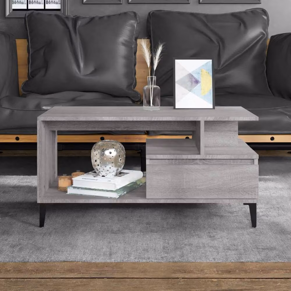 Berkfield Home Grey Sonoma Coffee Table with Lift Mechanism, W: 90 cm, D: 49 cm, H: 45 cm – 2