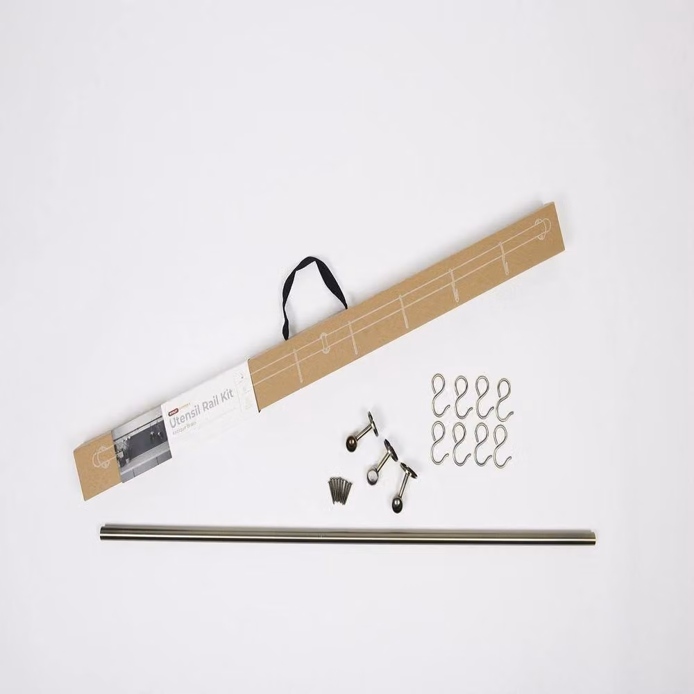 Rothley Bronze Metal Wall Mounted Kitchen Utensil Rail Kit, 100cm – 2