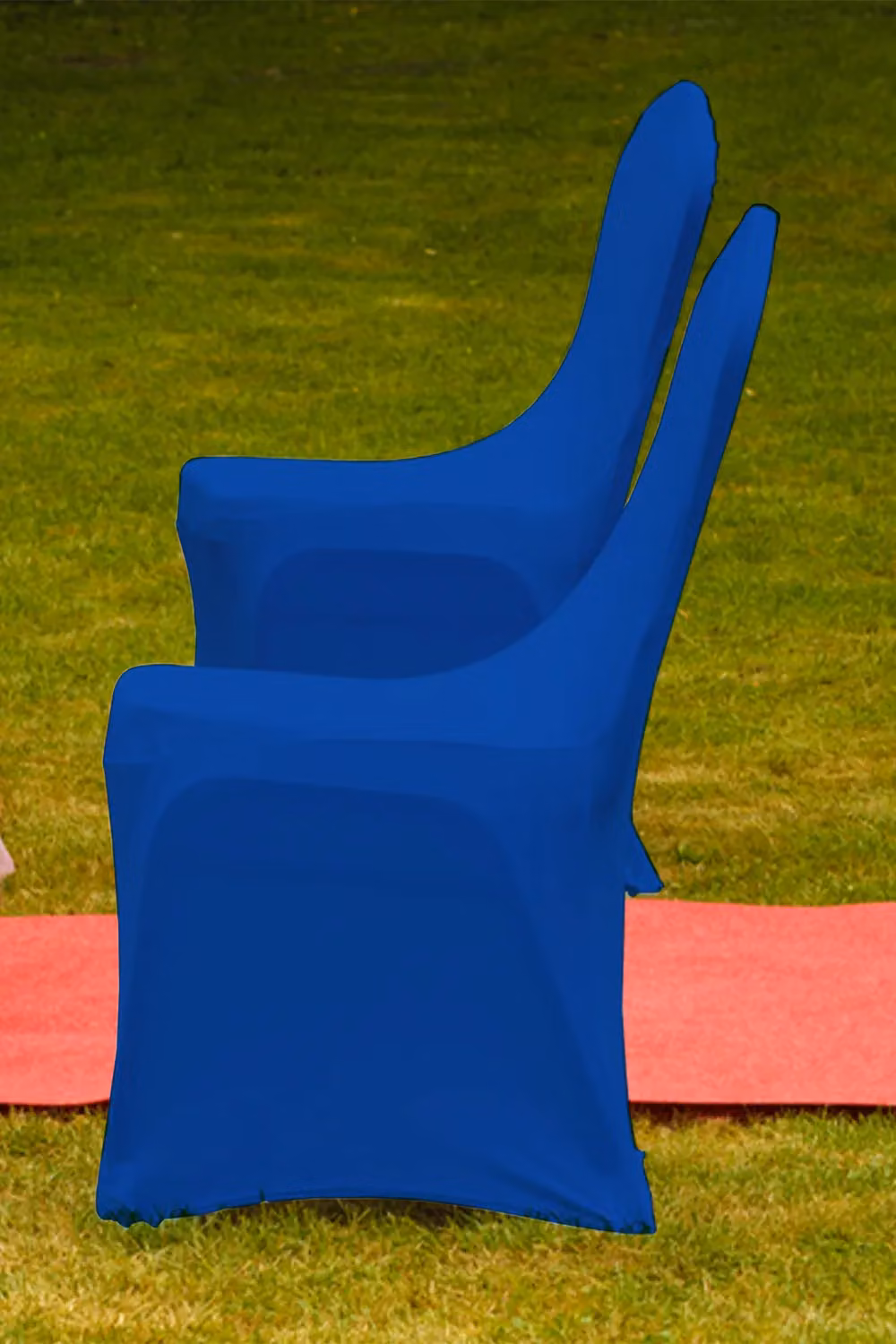 Neel Blue 10-Piece Spandex Polyester Stretch Dining Chair Covers in Royal Blue – 5