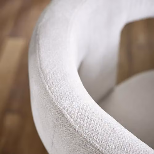 Julian Bowen Elara Modern Upholstered Accent Chair in White and Beige, H75 x W56 x D64 cm – 3