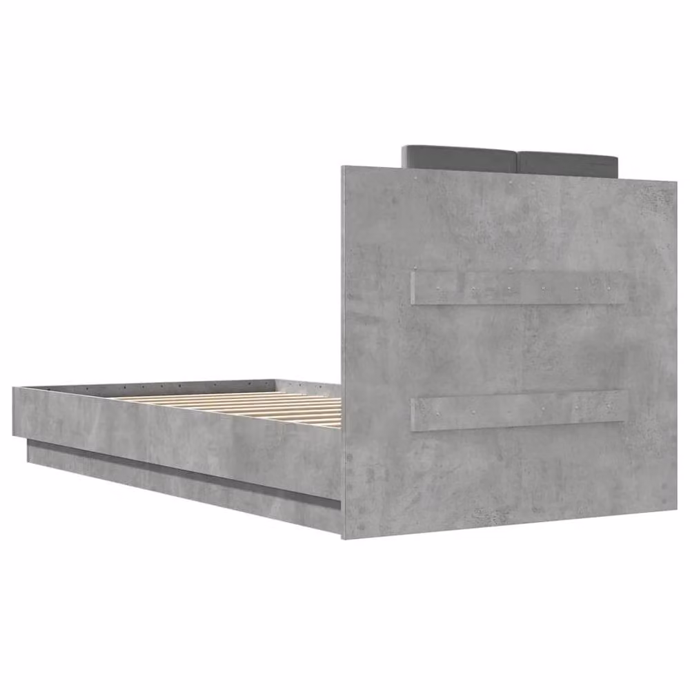 Berkfield Home Single Bed Frame with Drawers, Concrete Grey, W: 90 cm, D: 190 cm, H: 78 cm – 3