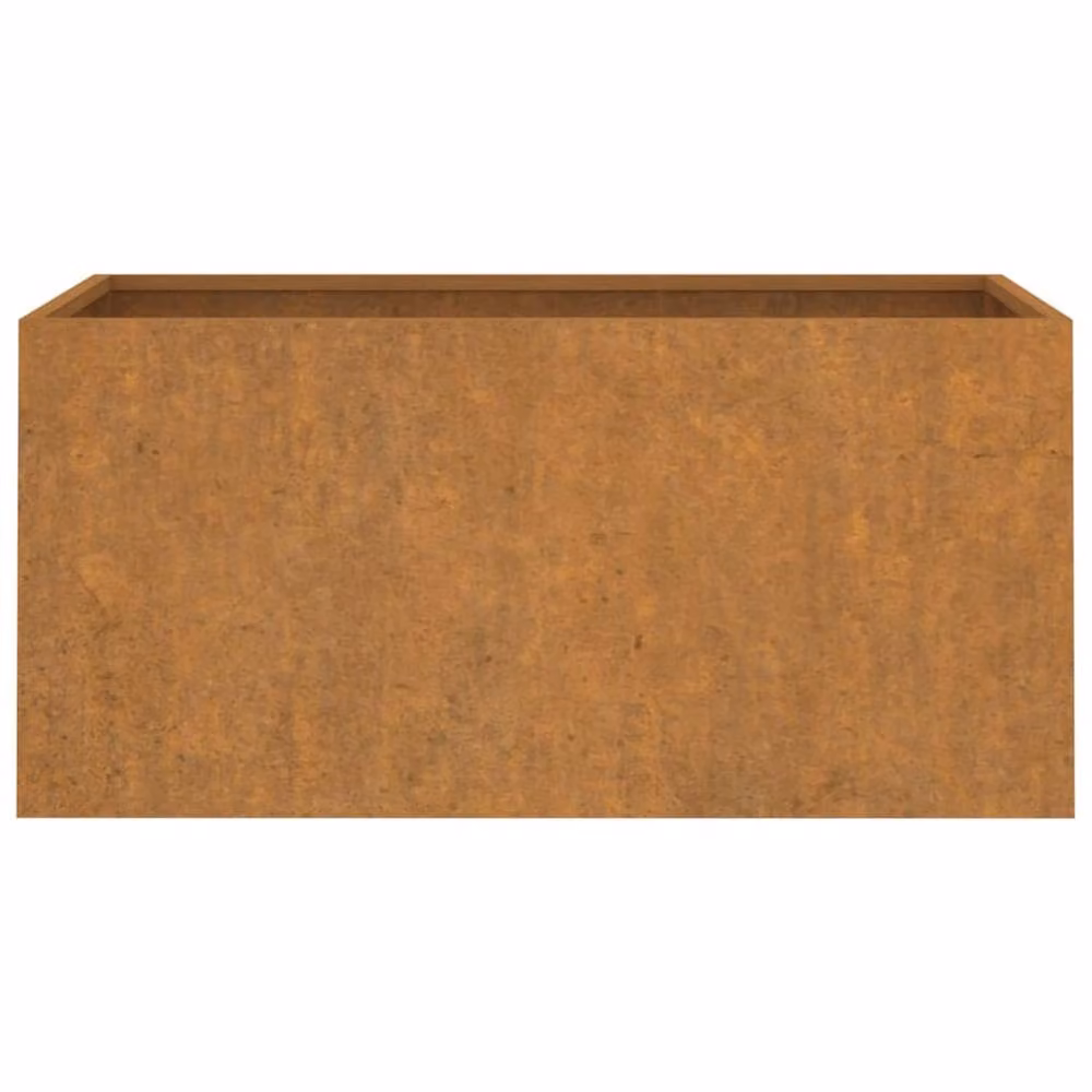 Berkfield Home Corten Steel Planter Tub in Brown, W/D/H: 62 x 30 x 29 cm – 2