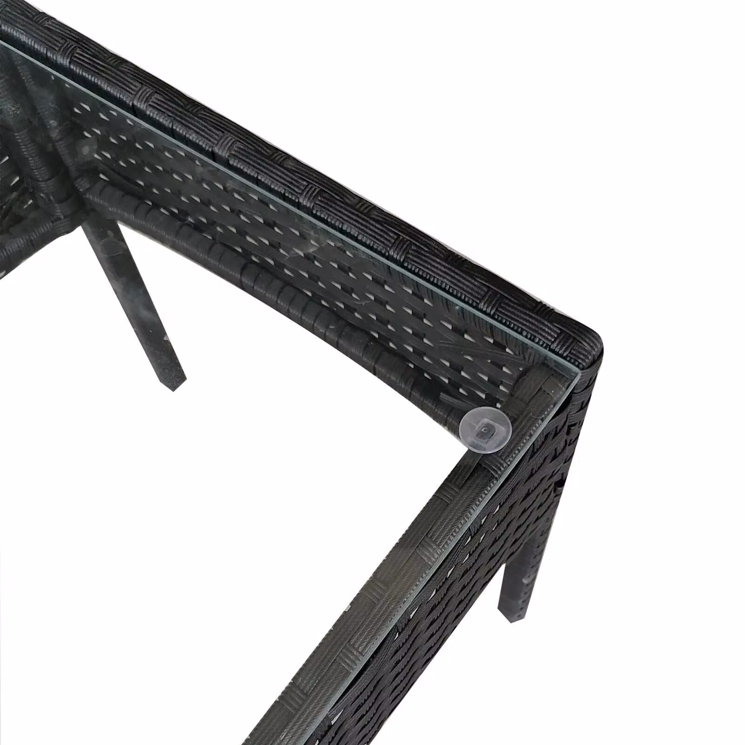 MCC Direct Roger Black Rattan Garden Furniture Set with Table, Chairs and Sofa – 3