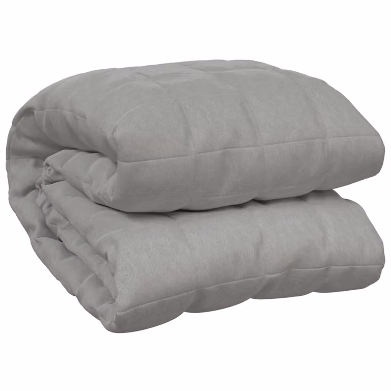 Berkfield Home Grey Weighted Blanket, W: 220 cm, D: 230 cm, 13 kg