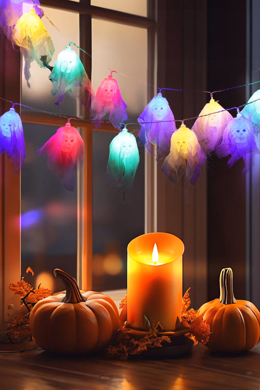 H&O Direct Halloween LED Skull String Lights with 20 Multicolour Lights for Indoor and Outdoor Use – 2