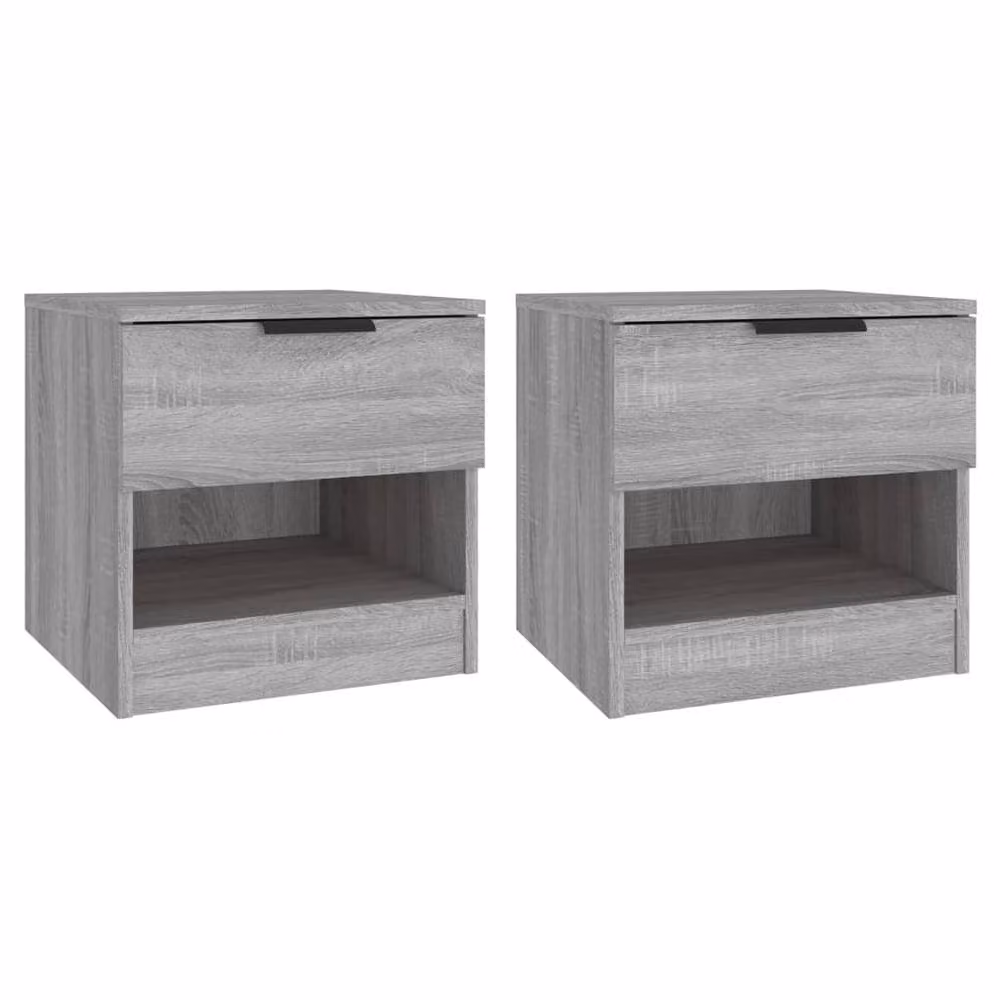 Berkfield Home Elegant Bedside Cabinets, 2 Piece Set in Grey Sonoma Engineered Wood – 2