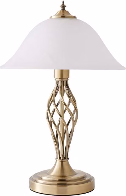 ValueLights Memphis Twist Table Lamp in Gold/Brass