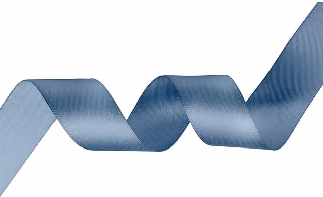 Trimming Shop Dark Silver Double Sided Satin Polyester Ribbon, 10mm x 25m