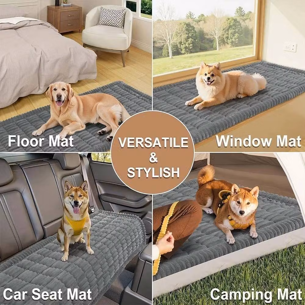 EONLION Grey Corduroy Sofa Cover and Pet Mat, W: 70 cm, D: 150 cm – 6