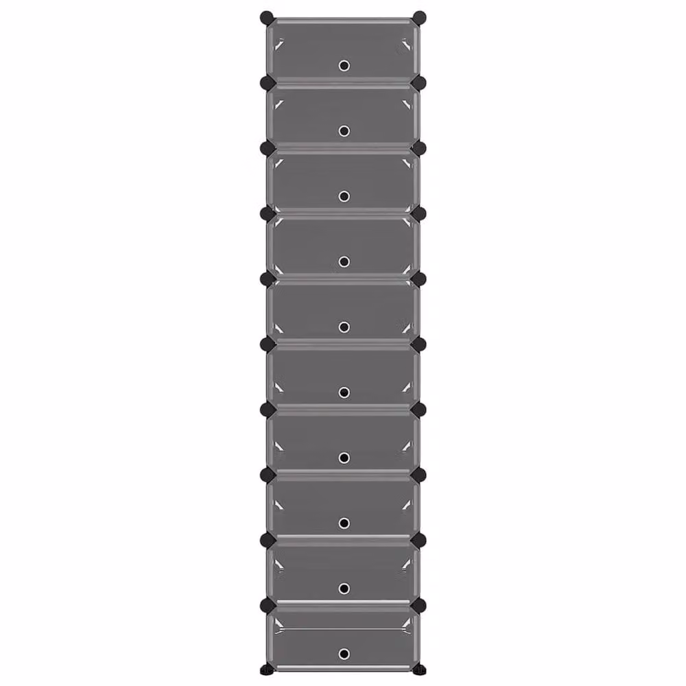 Berkfield Home Black Shoe Rack, W/D/H: 44 x 32 x 174 cm – 3