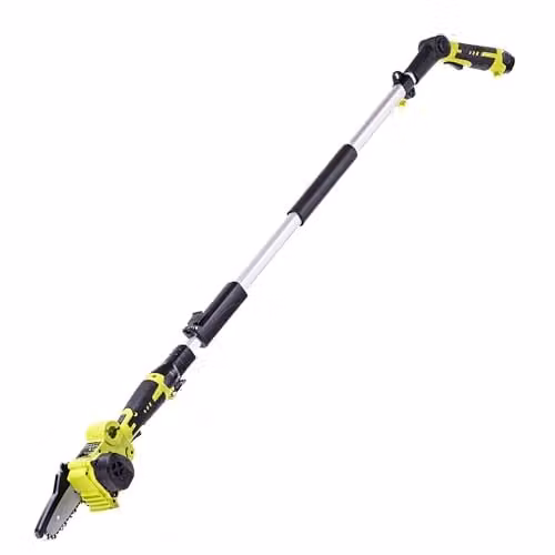 Garden Gear 12V 2-in-1 Telescopic Chainsaw and Handheld Cordless Mini Pole Saw with 2.0Ah Lithium-Ion Battery in Green