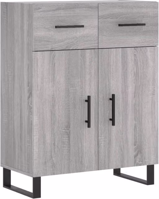 Berkfield Home Modern Grey Sideboard in Matt Engineered Wood W/D/H: 69.5 x 34 x 90 cm – 1