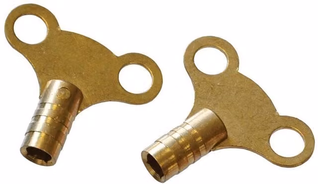 Faithfull Brass Radiator Keys, Pack of 2, Gold/Multicolour