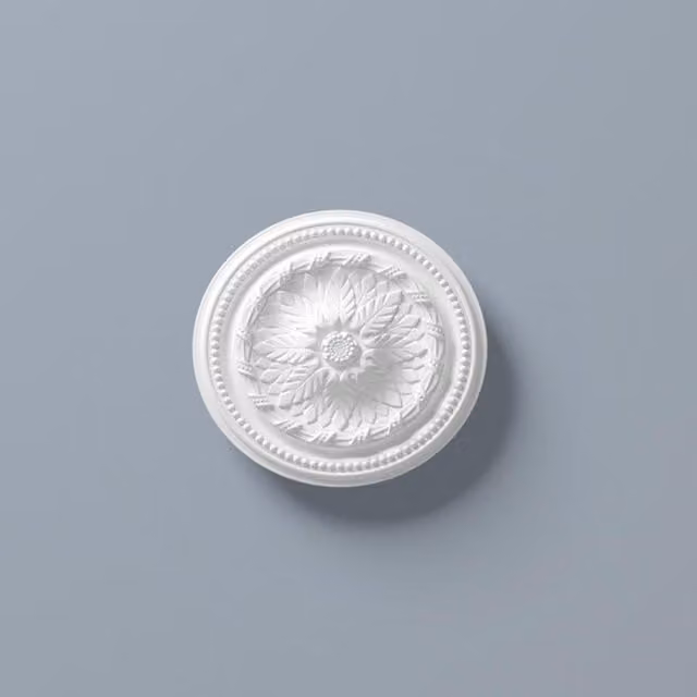 NMC Modern White Floral Lightweight Ceiling Rose Canopy