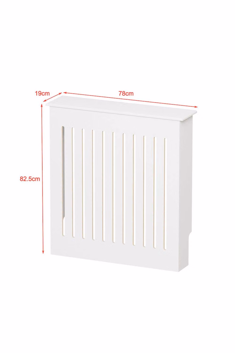 Home Source Loxley Small Modern Radiator Cover in White MDF – 2
