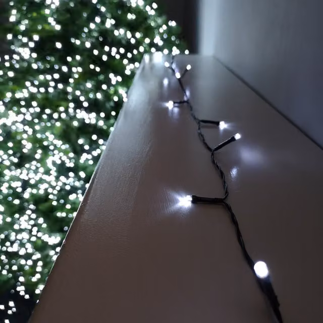 Premier Decorations 2.3m Multi Function Battery Operated LED String Lights with Timer, 24 LEDs, Cool White