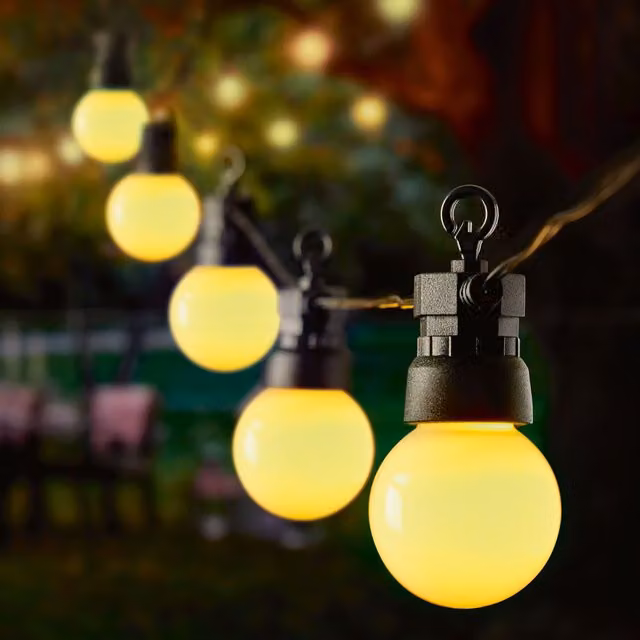 Premier 10 LED Warm White Battery Operated Party String Lights