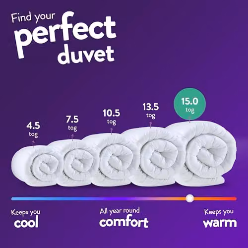Slumberdown Chilly Nights 15 Tog Winter Duvet, White, W: 135 cm x H: 200 cm – 3