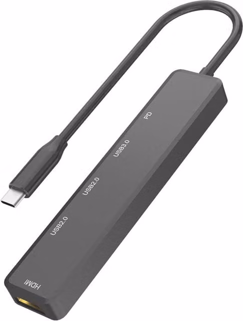Groov-e 5-Port USB-C Multiport Hub with HDMI, USB-A and USB-C Ports, Black – 2