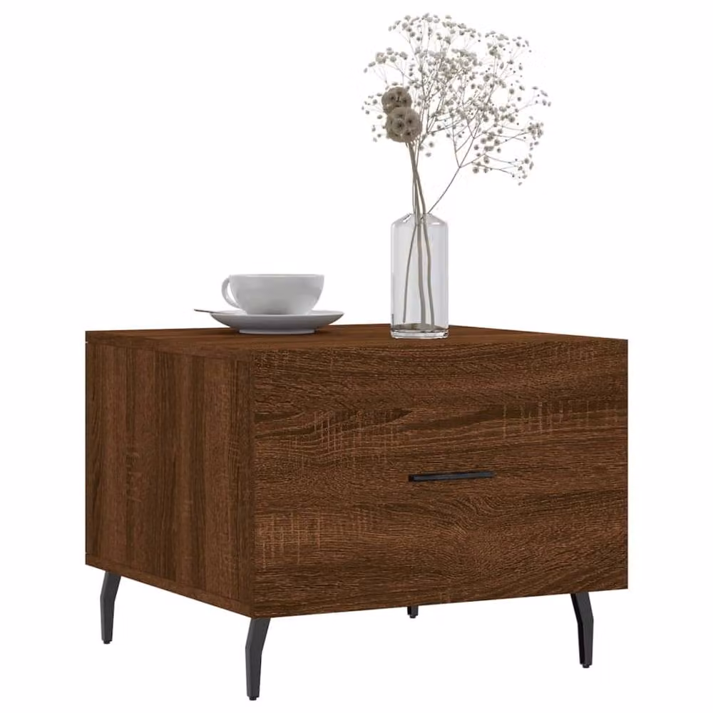Berkfield Home Brown Oak Coffee Table, W/D/H: 50 x 50 x 40 cm – 3