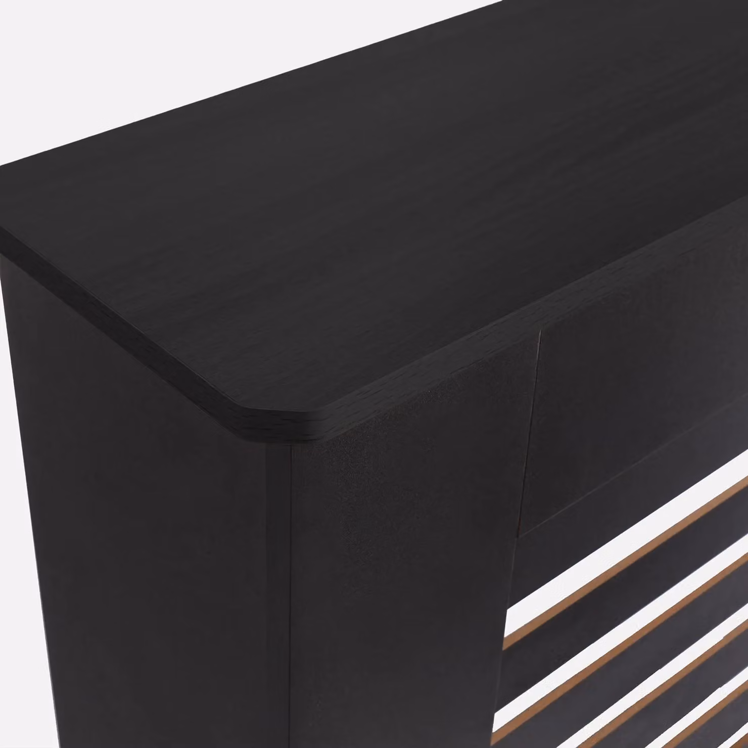 OHS Modern Black Matt MDF Radiator Cover and Hallway Shelf – 7