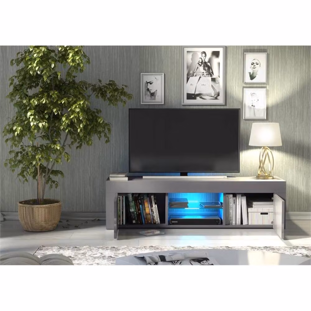 Mex Furniture Pawnora TV Stand Cabinet in Grey Matt – 4