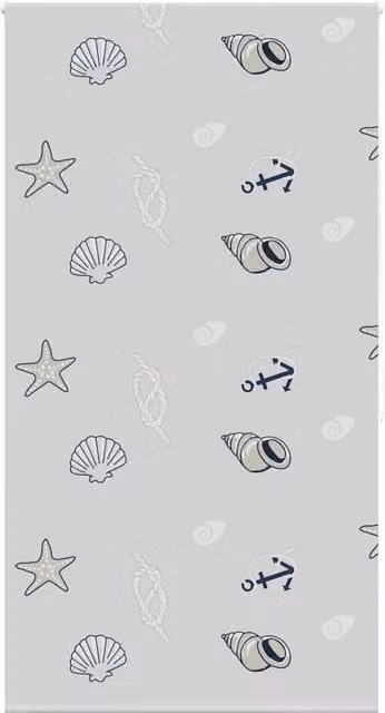 Berkfield Home Grey Opaque Shower Roller Blind, W: 130 cm, H: 240 cm