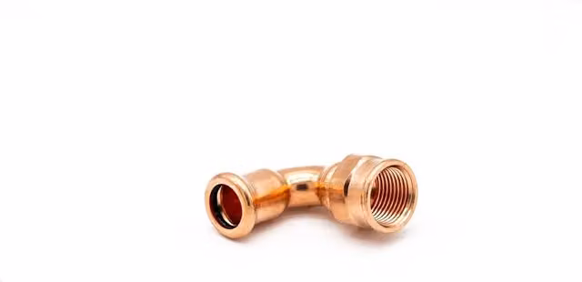 PrimaPress Pressfit 15mm x 1/2" FI 90 Degree Elbow Copper Plumbing Fitting, Grey