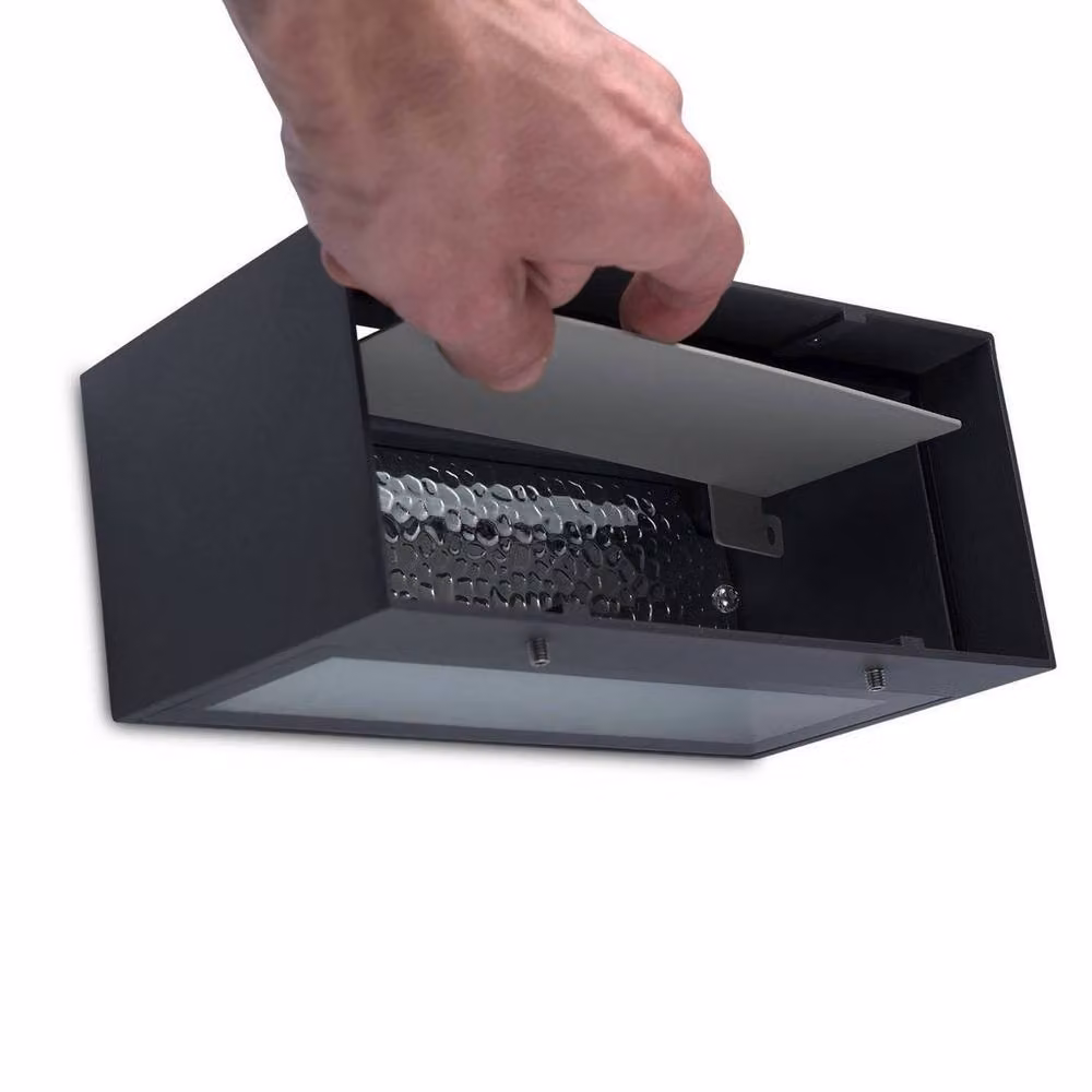 Netlighting Nemesis Grey Aluminium Up and Down Outdoor Wall Light IP54 E27 – 1