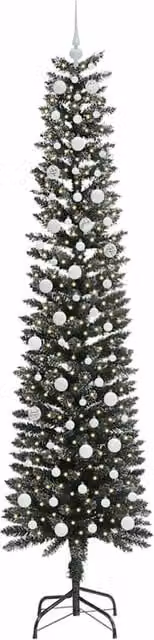 Berkfield Home Elegant Green Artificial Christmas Tree with 300 LEDs, W/D/H: 58 x 58 x 240 cm