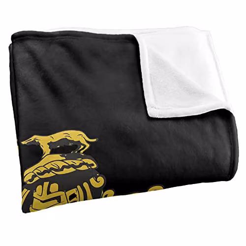 LOGOVISION Harry Potter Hufflepuff Crest 3 Soft Fleece Throw Blanket, White and Multicolour, W/D: 152 x 127 cm – 2