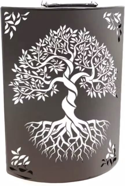 Betley Butterfly Black Metal Solar Curved Wall Panel Light