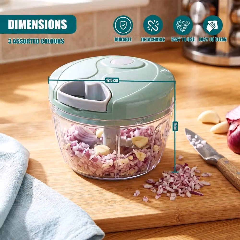 NESTLUNE Manual Food Chopper and Vegetable Slicer in Green, W/D/H: 100 x 15 cm – 6