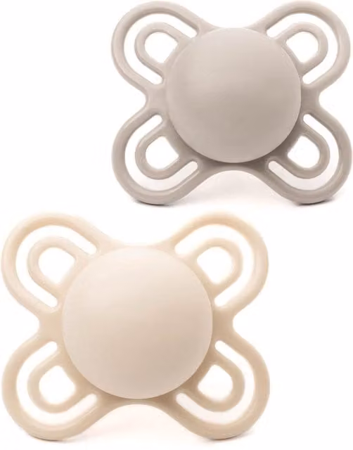 MAM Perfect Orthodontic Soothers for Newborns 0-2 Months, 2 Pack, Beige