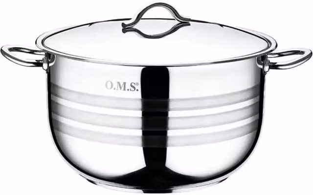 OMS Stainless Steel Casserole in Silver, 14.0 l