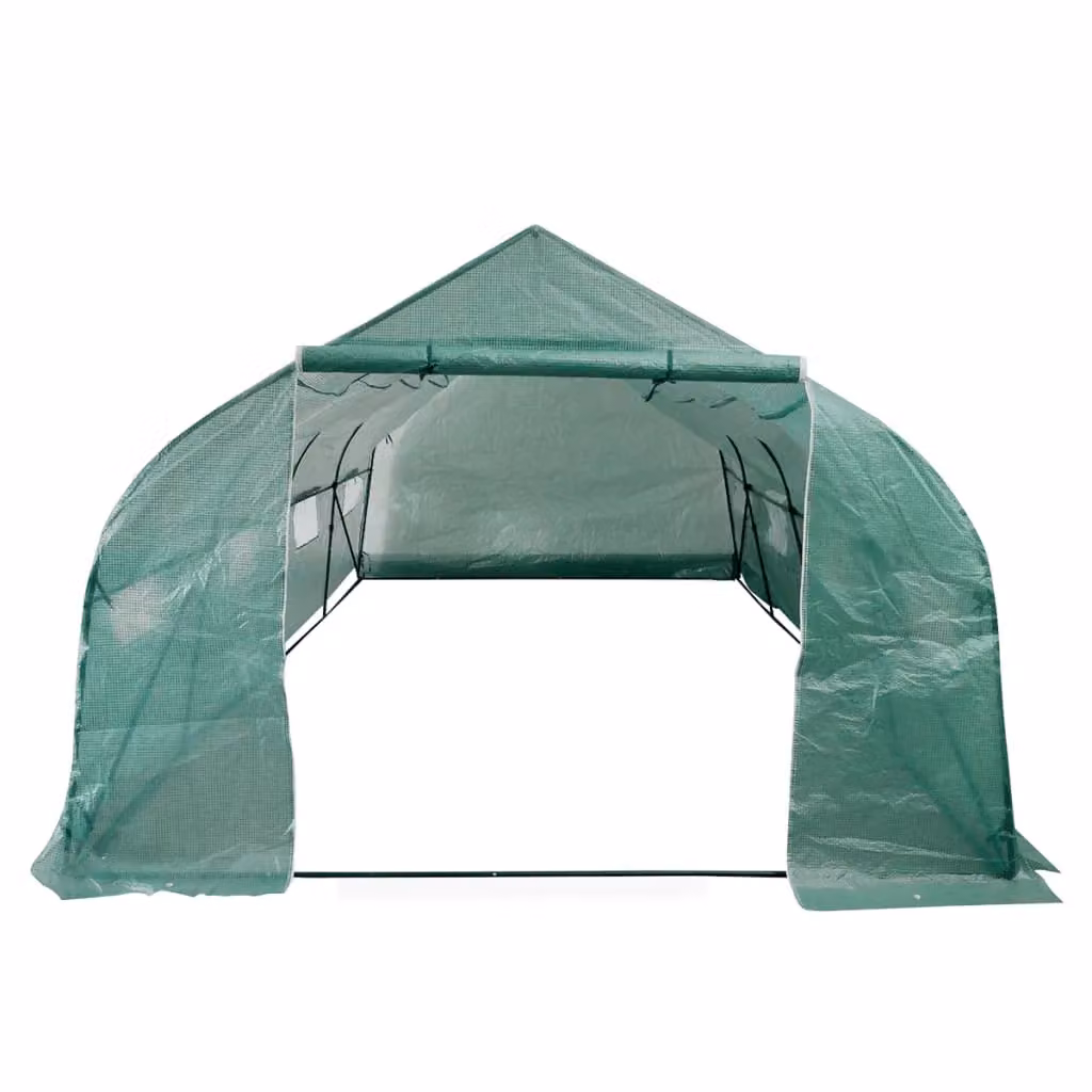Berkfield Home Portable Walk-in Polytunnel Greenhouse with Steel Frame, 18 m, Green – 2