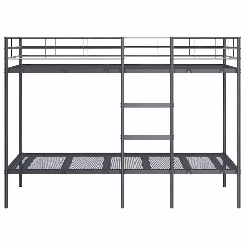 Berkfield Home Modern Metal Bunk Bed in Black W/D/H: 100 x 190 cm – 3