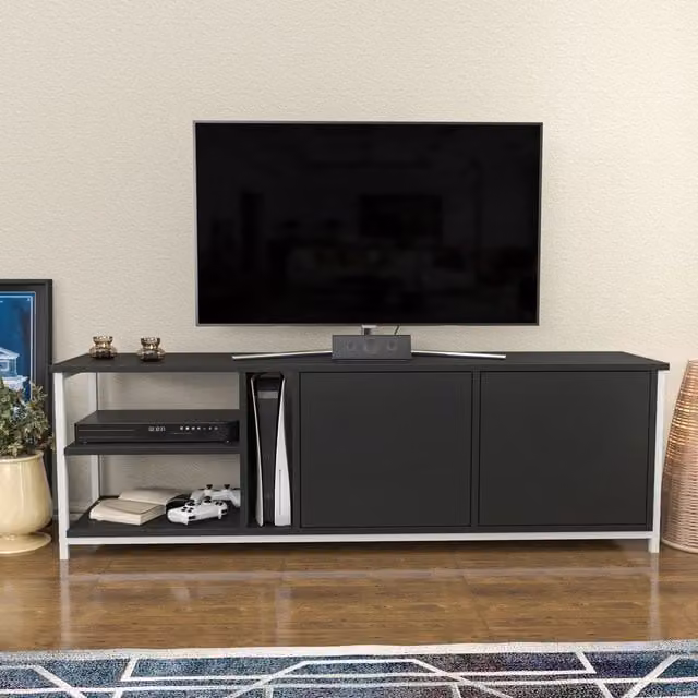 Decorotika Primrose TV Unit in White, Grey and Anthracite