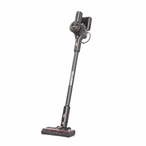 GEEPAS Black Cordless Vacuum Cleaner and Handheld Upright Stick with 160W Motor, 10kPa Suction, 40 Minute Runtime, LED Headlight and HEPA Filter – 1