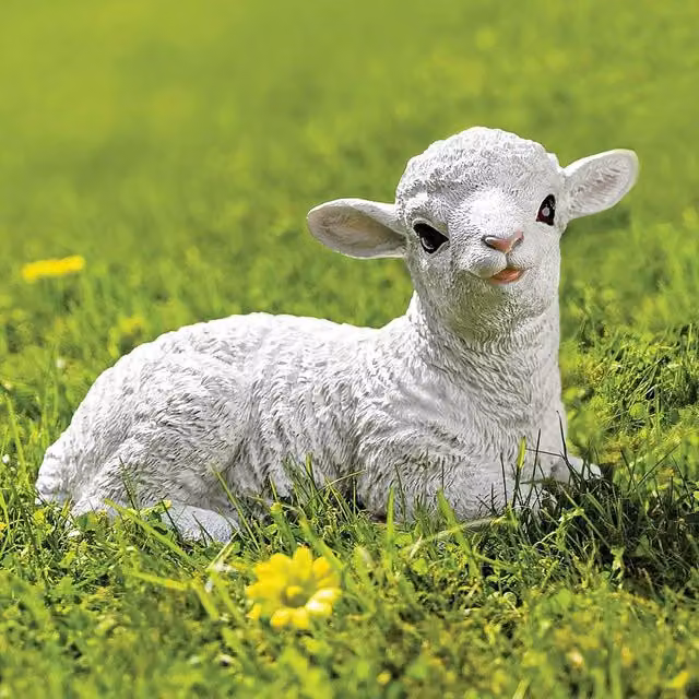 Coopers of Stortford Lottie Lamb White Spring Easter Garden Ornament