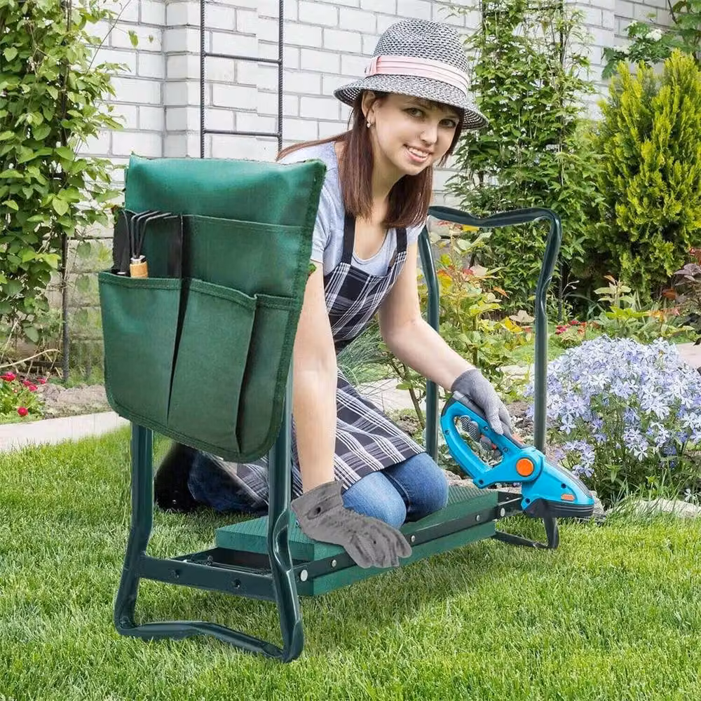 NESTLUNE Heavy Duty Portable Foldable Foam Padded Garden Kneeler in Green – 3