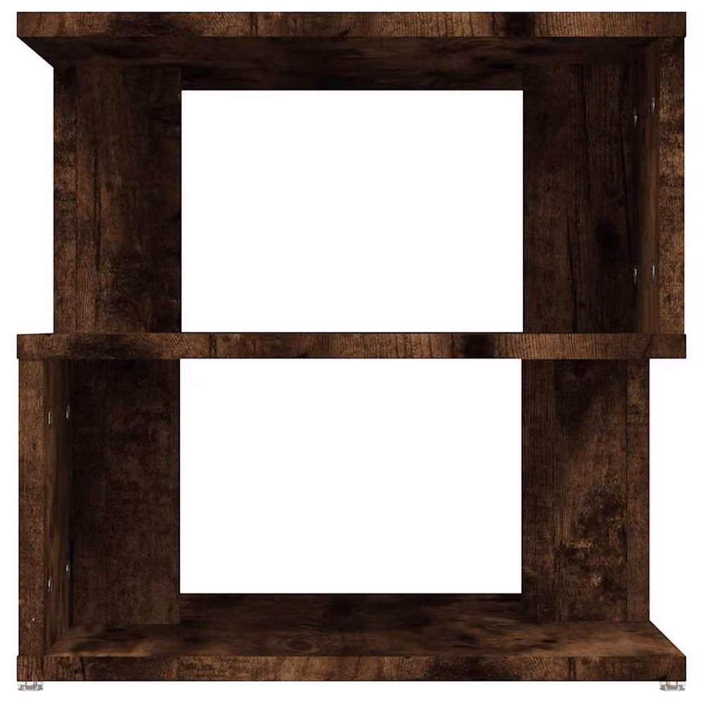 Berkfield Home Smoked Oak Side Table in Brown, W/D/H: 40 x 40 x 40 cm – 3