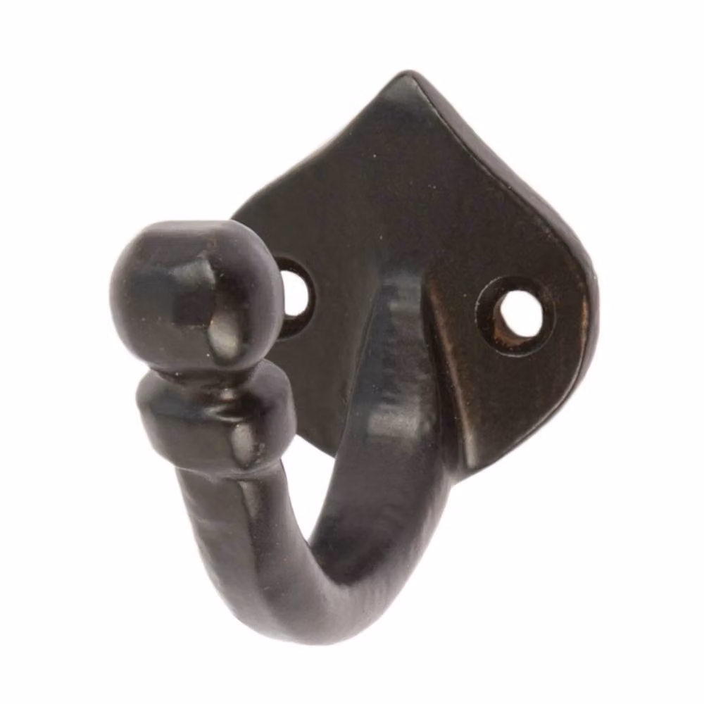 Havendro Set of 5 Arrow Head Cast Iron Wall Mounted Hooks, Black, W: 3.5 cm, H: 4 cm – 3