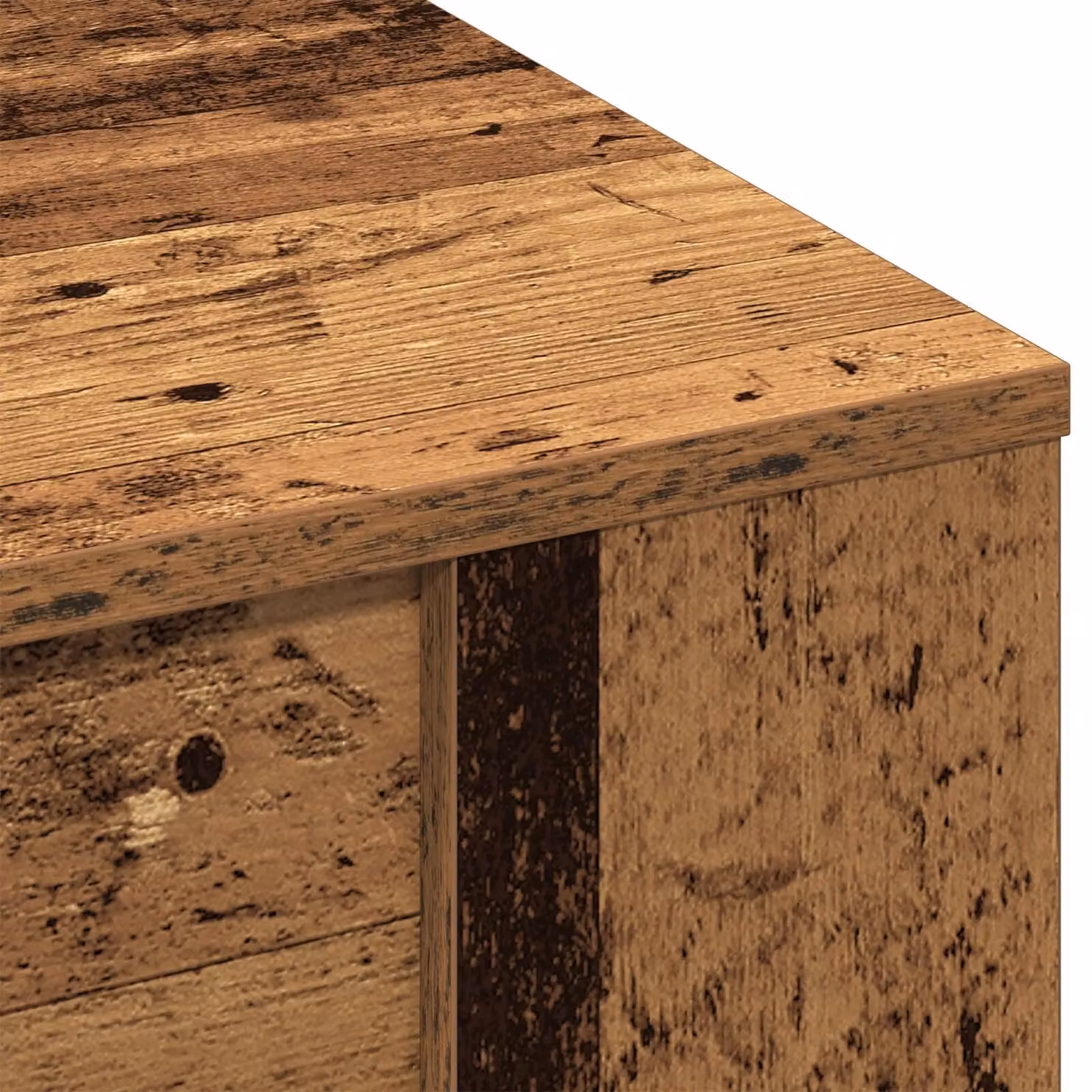 Berkfield Home Vintage Wood Coffee Table in Brown, W/D/H: 102 x 55 x 45 cm – 3
