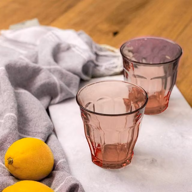Duralex Picardie Glass Tumblers, Pink, 250ml, Set of 4