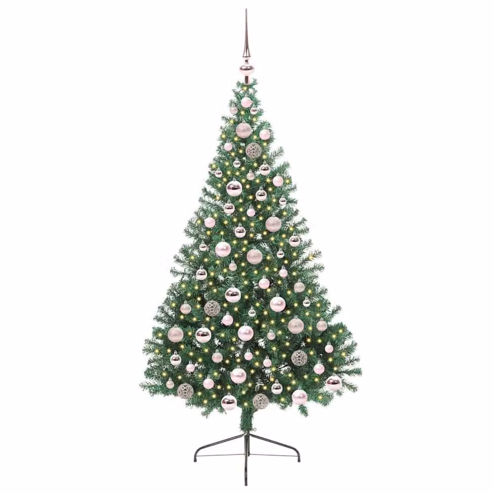 Berkfield Home Artificial Pre-lit Christmas Tree in Green, Height: 180 cm – 3