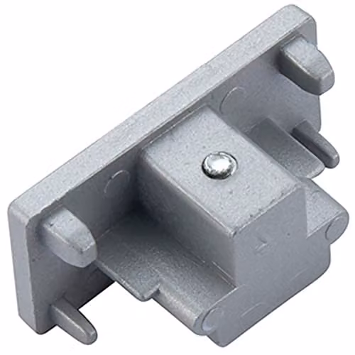 Loops Silver Single Circuit Track Light Dead End Connector for Dimmable Rail Systems